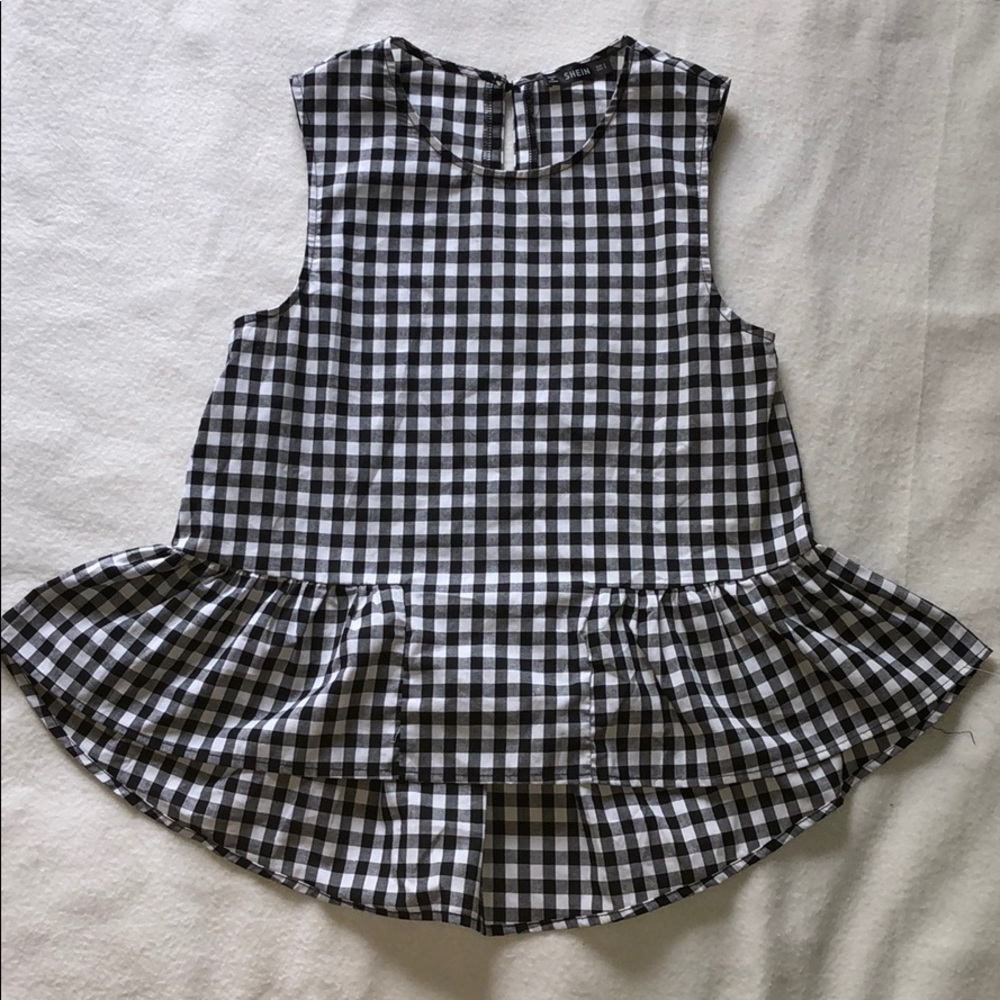 SHEIN Checkered Top